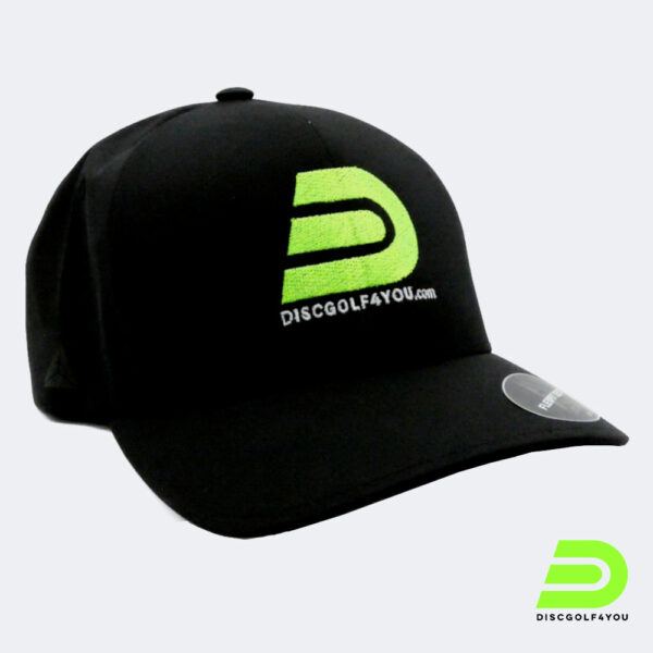 Discgolf Kappe von Discgolf4you aus Flexfit delta in schwarz Profil