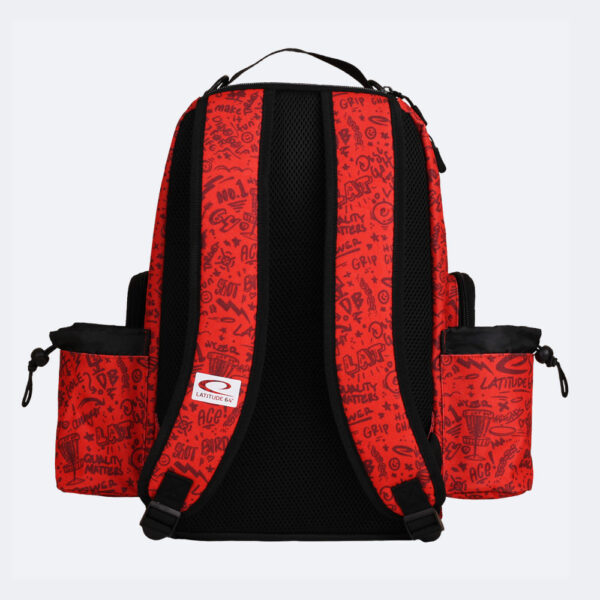 Latitude 64° Discgolf-Rucksack Swift Bag red pattern in rot Rückansicht