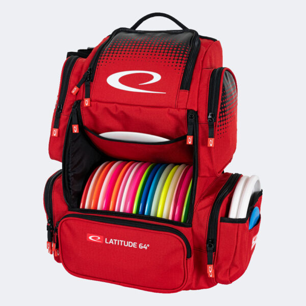 Latitude 64° E4 Luxury Bag rot von vorne Tasche geöffnet