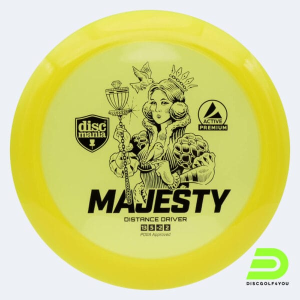 Discmania Majesty in gelb, im Active Premium Kunststoff und ohne Spezialeffekt