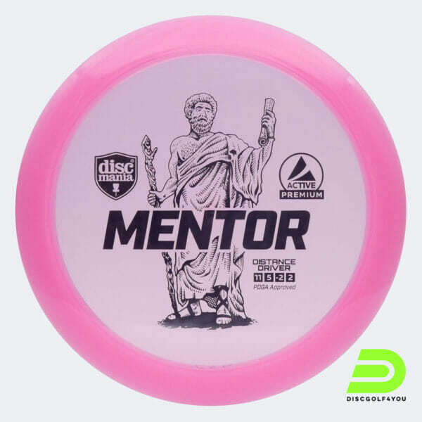 Discmania Mentor in rosa, im Active Premium Kunststoff und ohne Spezialeffekt
