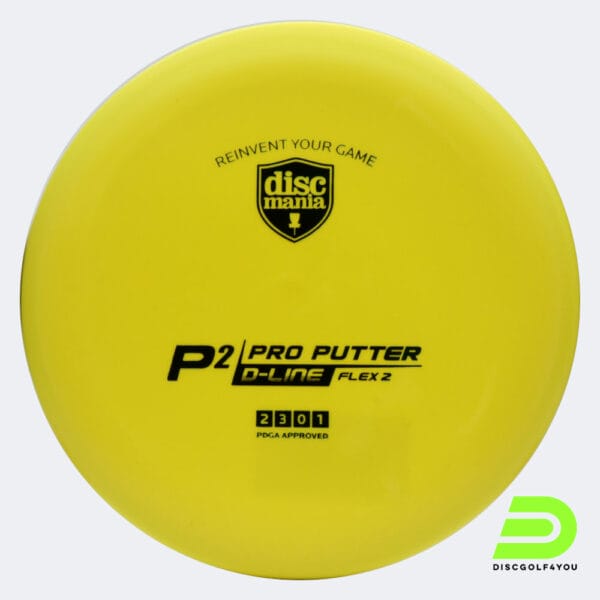 Discmania P2 in yellow, d-line flex 2 plastic