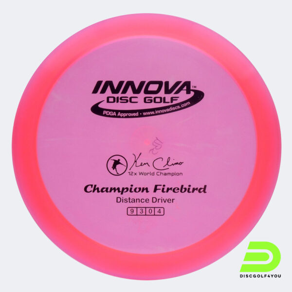Innova Firebird in pink, champion plastic