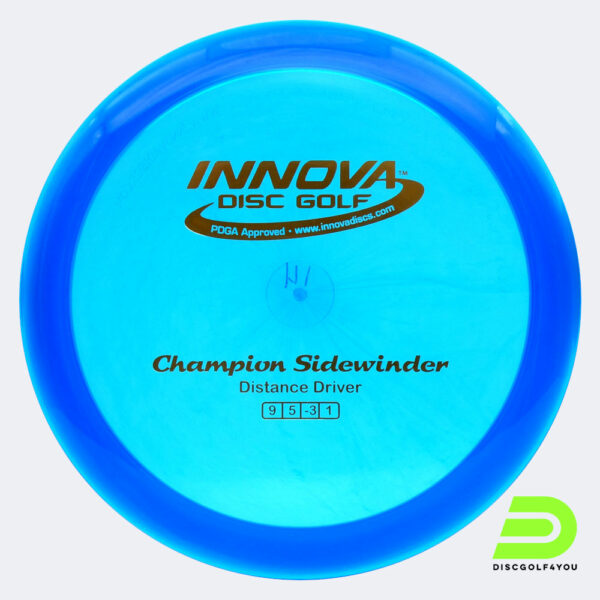 Innova Sidewinder in blau, im Champion Kunststoff und ohne Spezialeffekt
