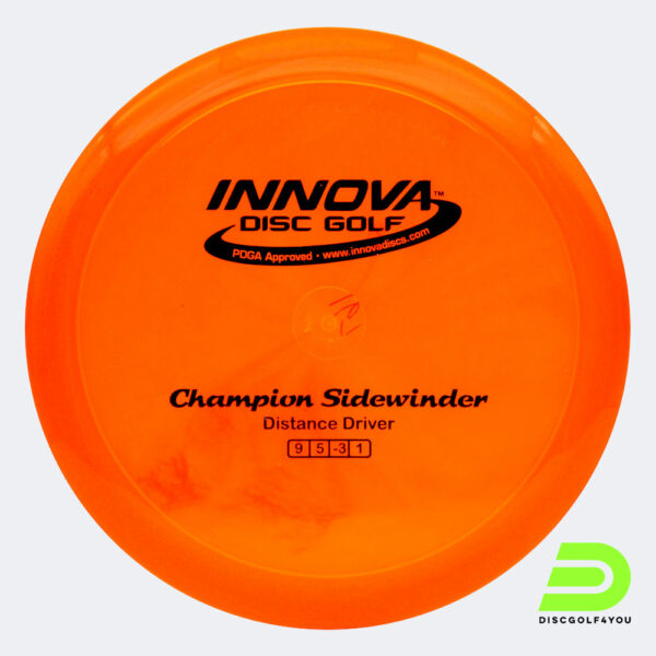Innova Sidewinder in orange, im Champion Kunststoff und ohne Spezialeffekt