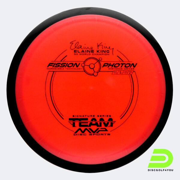 MVP Photon Elaine King in red, fission plastic