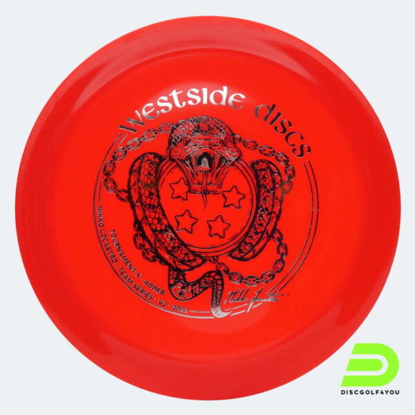 Westside Adder Nikko Locastro Team Series V2 in red, tournament-x plastic